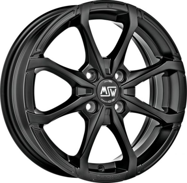 MSW X4 MATT BLACK Wheel 6x16 - 16 inch 4x100 bold circle